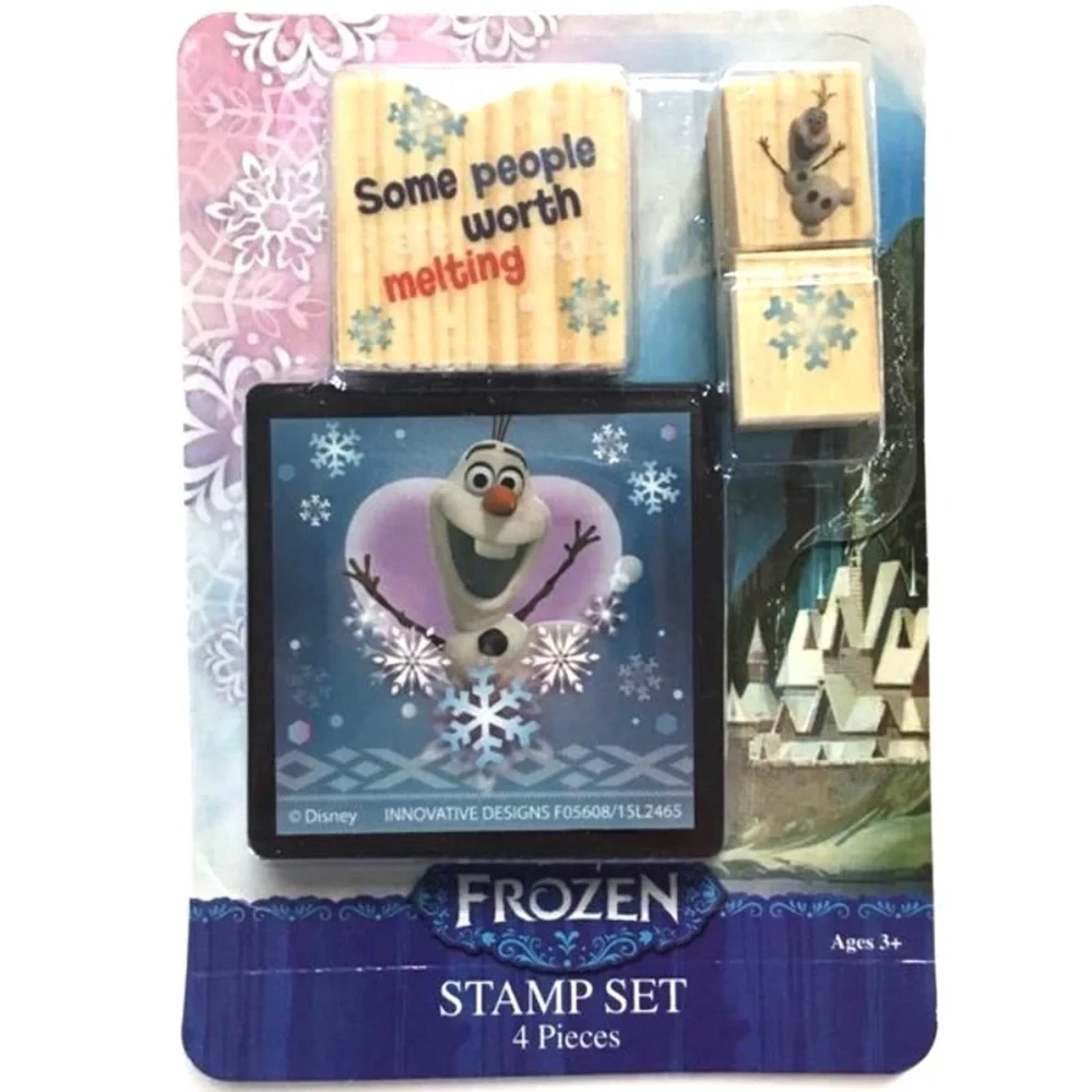 DISNEY Olaf Frozen Movie Sticky Notes Stamp Set Snowman Crafting Scrapbooking
